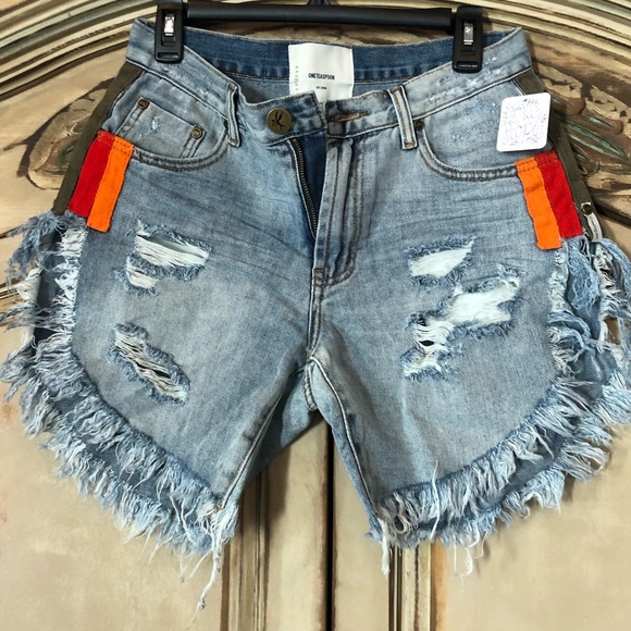 NWT One Teaspoon Frankie Shorts Size 25 Montana - Picture 1 of 9